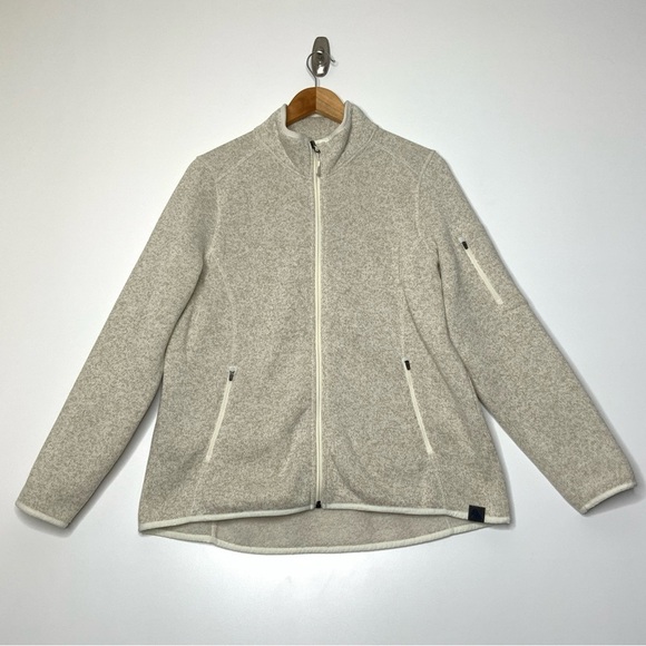 L.L. Bean Jackets & Blazers - L.L. Bean Sweater Fleece Jacket Full Zip Jacket. Beige. Women’s Large Petite.